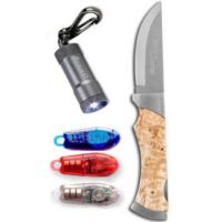 torches, lights, gadgets, knives